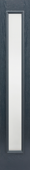 GRP Sidelight Grey Glazed 1 Light Frosted Pre-Finished External Composite Door