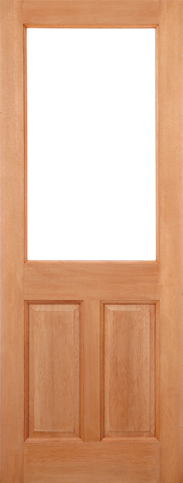 Hardwood 2XG 2 Panel Dowelled Unfinished External Door