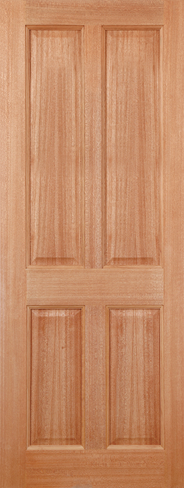 Hardwood Colonial 4 Panel M&T Unfinished External Door