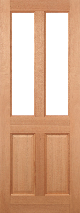 Hardwood Malton 2 Light Unglazed M&T Unfinished External Door