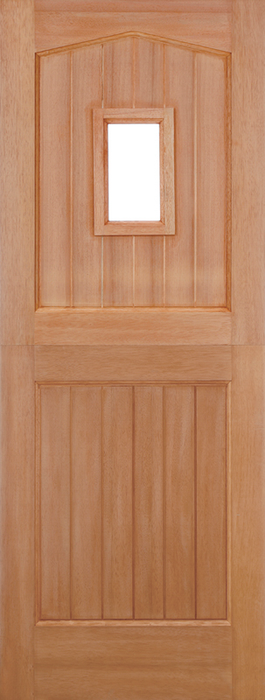 Hardwood Stable Glazed 1 Light M&T Unfinished External Door