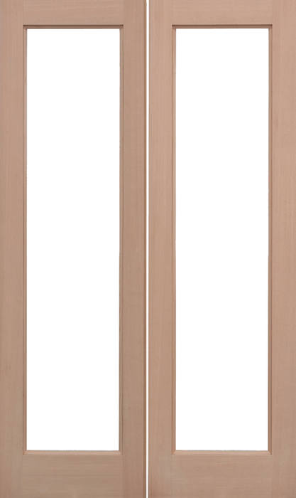 Hemlock Unglazed Pattern 20 Pairs Unfinished External French Doors