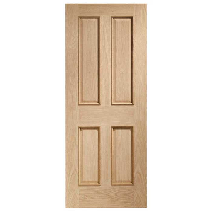 Oak Victorian 4 Panel Raised Mouldings Unfinished Internal Door