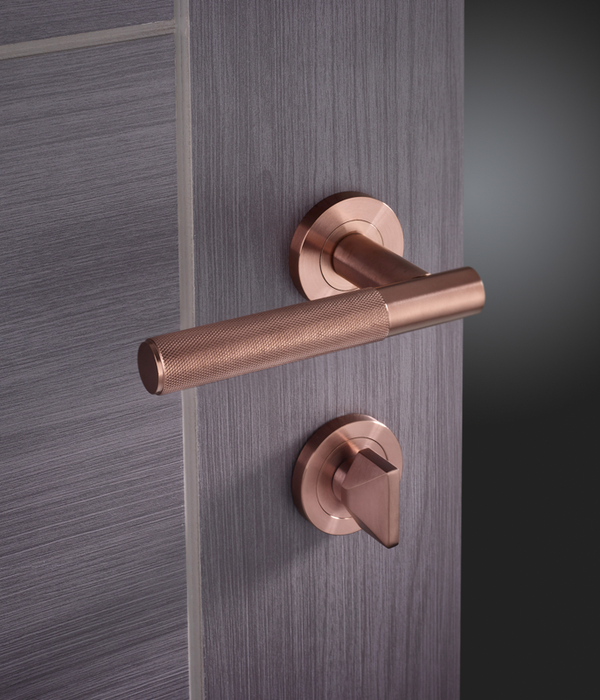 Lugano Satin Copper Privacy Handle Pack