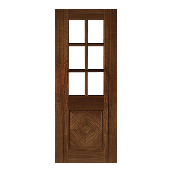 Kensington Pre-Finished Walnut Bevelled Glaze Internal Door