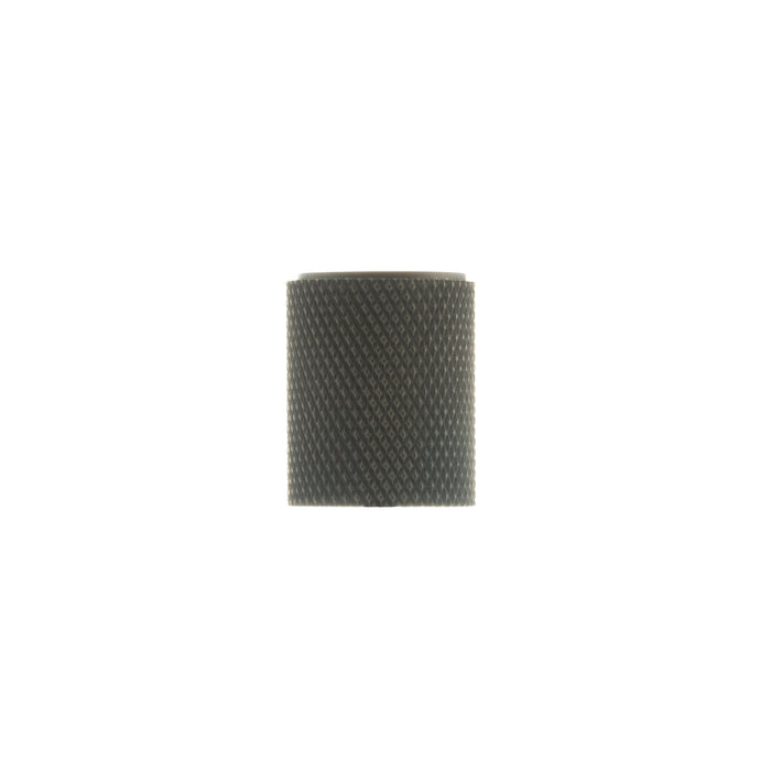 Millhouse Brass Watson Cylinder Knurled Cabinet Knob on Concealed Fix - Urban Dark Bronze