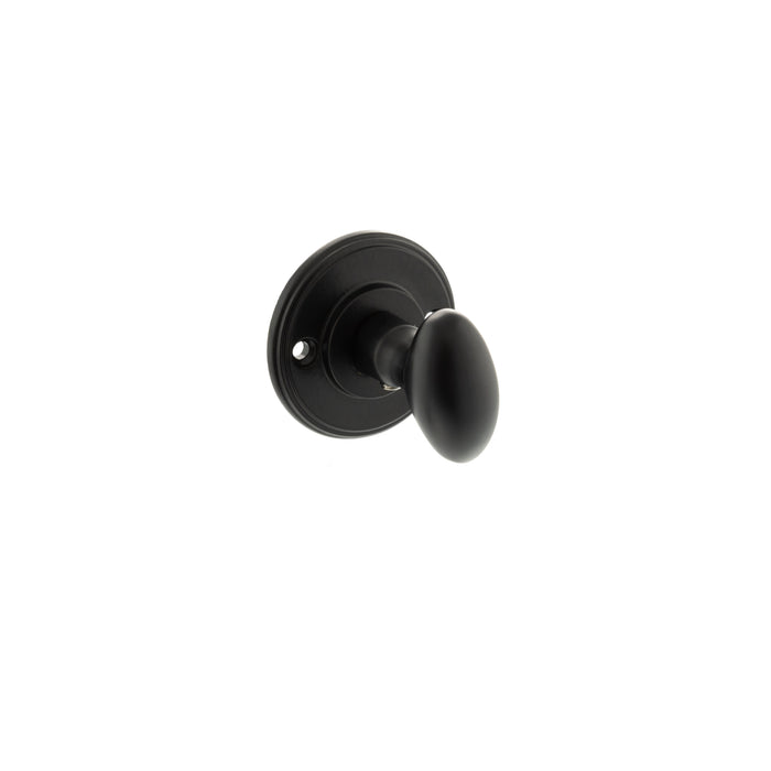 Millhouse Brass Solid Brass Oval WC Turn and Release - Matt Black