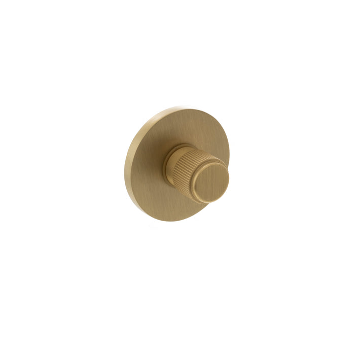 Millhouse Brass Linear WC Turn and Release on 5mm Slimline Round Rose - Satin Brass