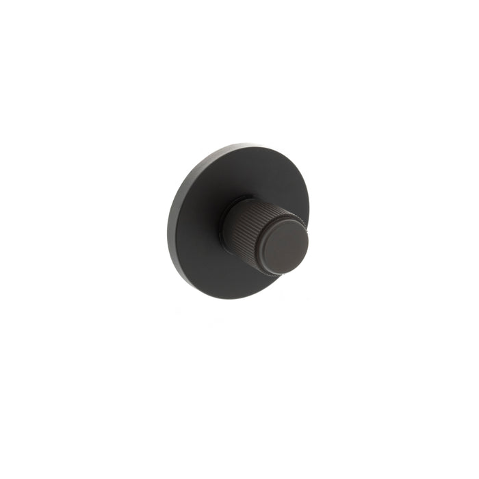 Millhouse Brass Linear WC Turn and Release on 5mm Slimline Round Rose - Urban Dark Bronze