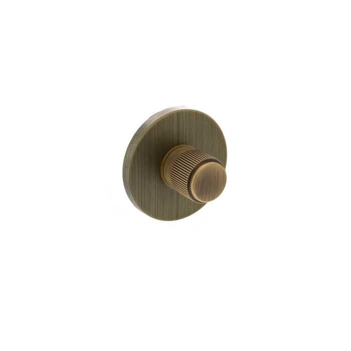 Millhouse Brass Linear WC Turn and Release on 5mm Slimline Round Rose - Yester Bronze