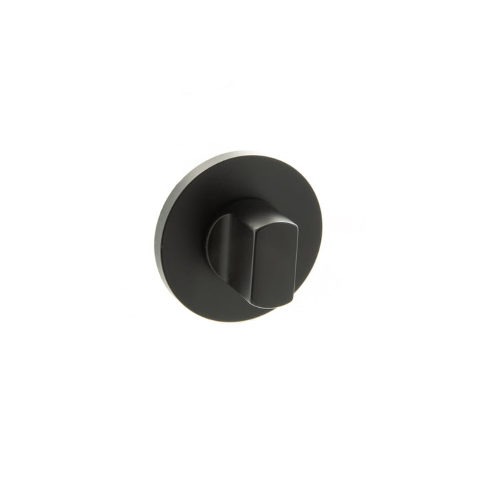 Millhouse Brass WC Turn and Release on 5mm Slimline Round Rose - Matt Black