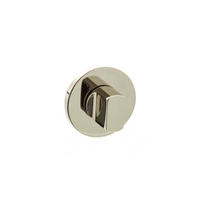 Millhouse Brass WC Turn and Release on 5mm Slimline Round Rose - Polished Nickel