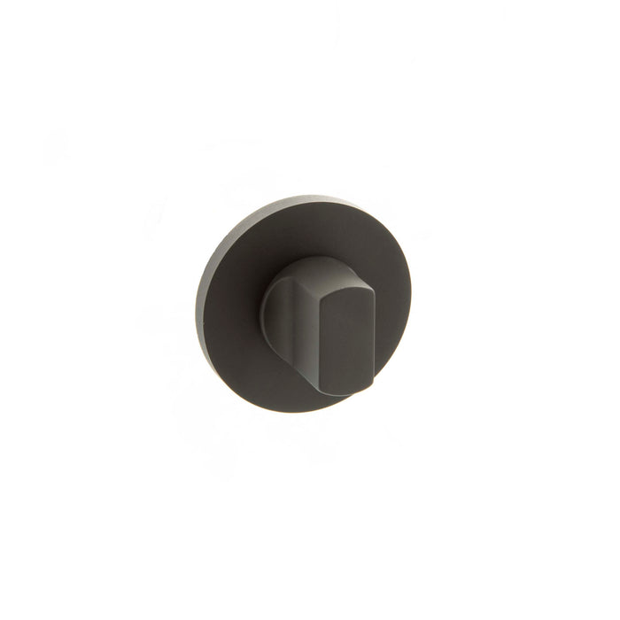 Millhouse Brass WC Turn and Release on 5mm Slimline Round Rose - Urban Dark Bronze