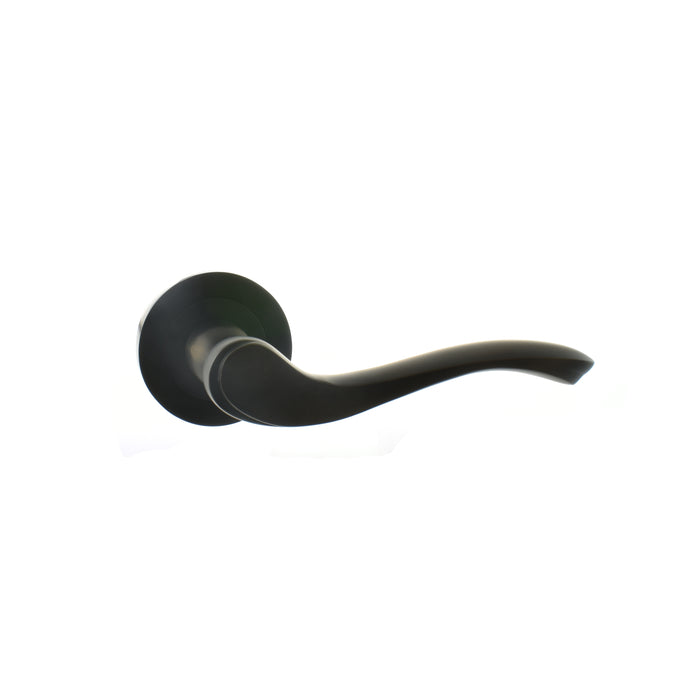 Old English Warwick Lever Door Handle on Round Rose - Urban Dark Bronze