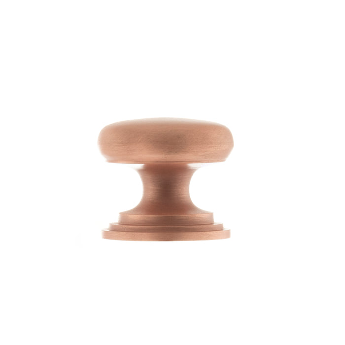 Old English Lincoln Solid Brass Victorian Cabinet Knob 32mm on Concealed Fix - Urban Satin Copper