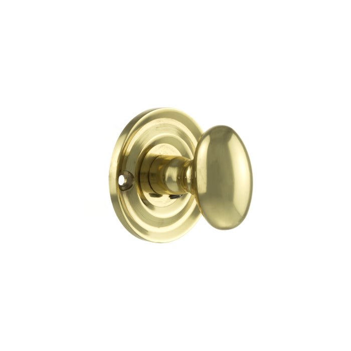 Old English Solid Brass Oval WC Turn and Release - Polished Brass