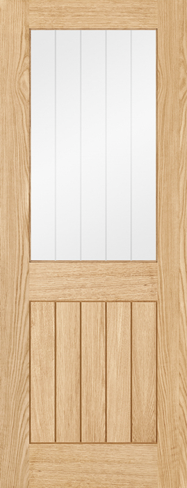 Oak Belize Glazed 1 Light Pre-Finished Internal Door