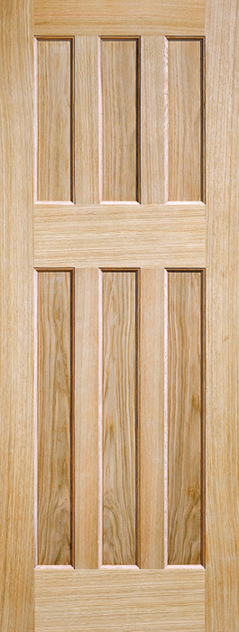 Oak DX 60s Style Unfinished Internal Fire Door