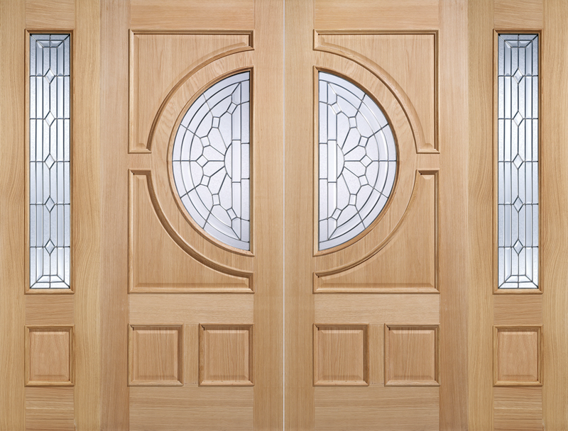 Oak Empress Sidelight Glazed 1 Light Unfinished External Door