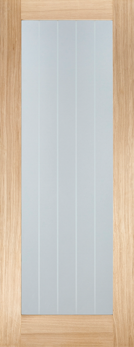 Oak Mexicano Pattern 10 Glazed Unfinished Internal Door