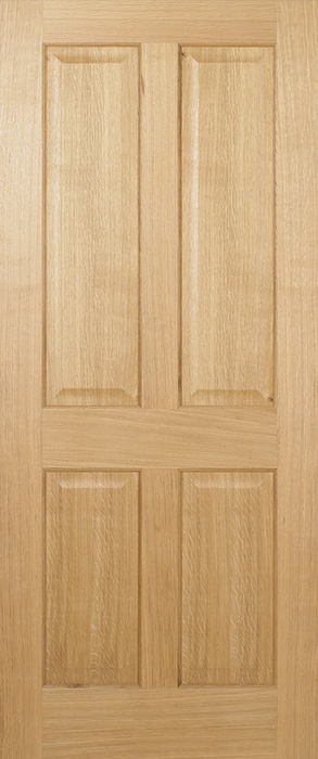 Oak Regency 4 Panel Pre-Finished Internal Fire Door