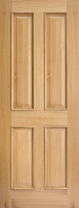 Oak Regency 4 Panel RM2S Unfinished Internal Fire Door