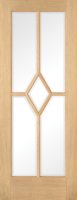 Oak Reims Glazed 5 Light Pre-Finished Internal Door