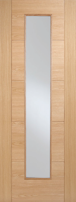 Oak Vancouver Glazed Long Light Pre-Finished Internal Door