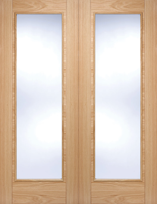 Oak Vancouver Glazed Pair Pre-Finished Internal French Door