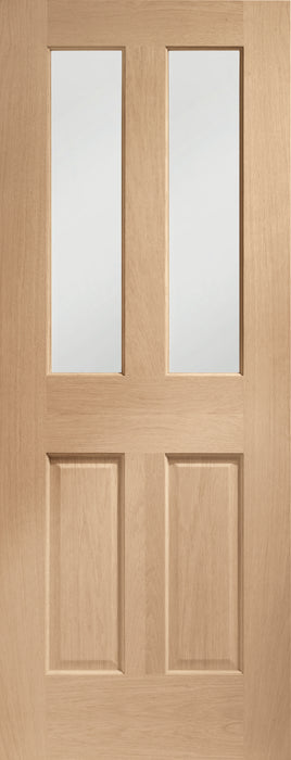 Oak Malton Clear Bevelled Glass Pre-Finished Internal Door