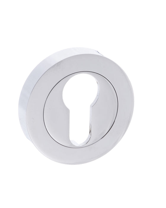 STATUS Euro Escutcheons on Round Rose - Polished Chrome