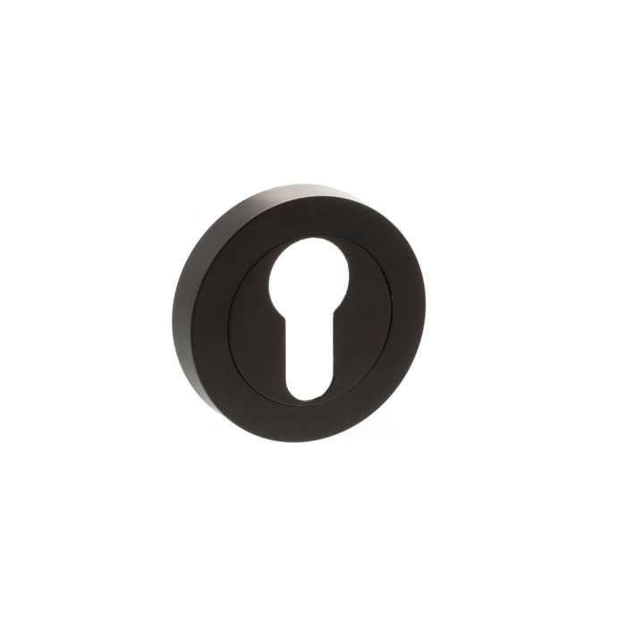 STATUS Euro Escutcheons on Round Rose - Urban Dark Bronze