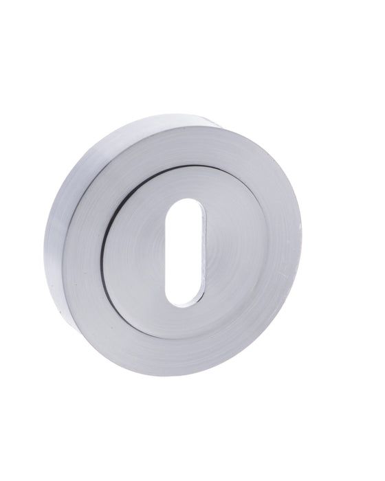 STATUS Key Escutcheons on Round Rose - Satin Chrome