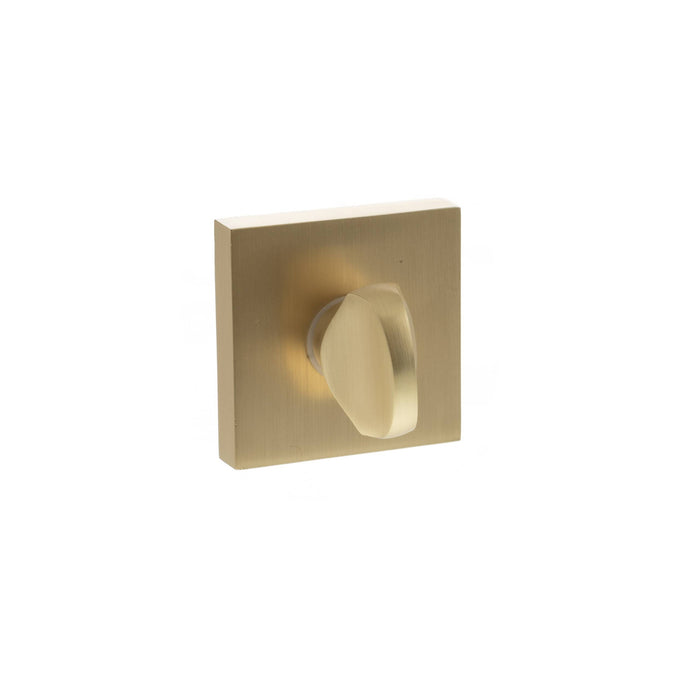 STATUS WC Turn and Release on S4 Square Rose - Satin Brass