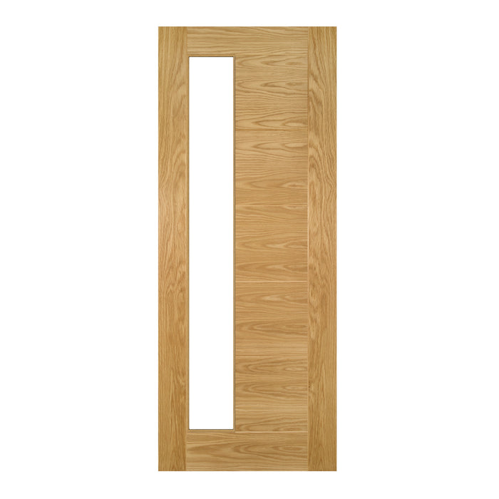 Seville Pre-Finished Oak 1 Side Light Glazed Internal Door