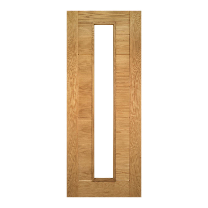 Seville Pre-Finished Oak Glazed 1 Light Internal Fire Door