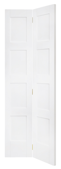 White Shaker 4 Panel Bi-Fold Primed Internal Door