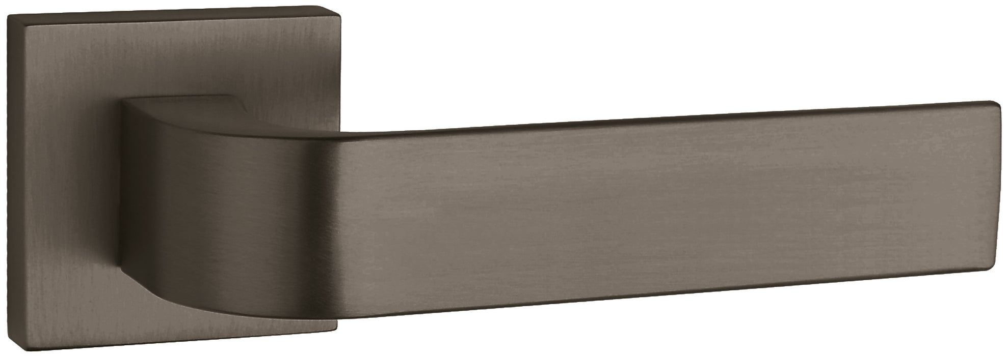 Tupai Rapido CurvaLine Turis Lever Door Handle on Square Rose - Titanium