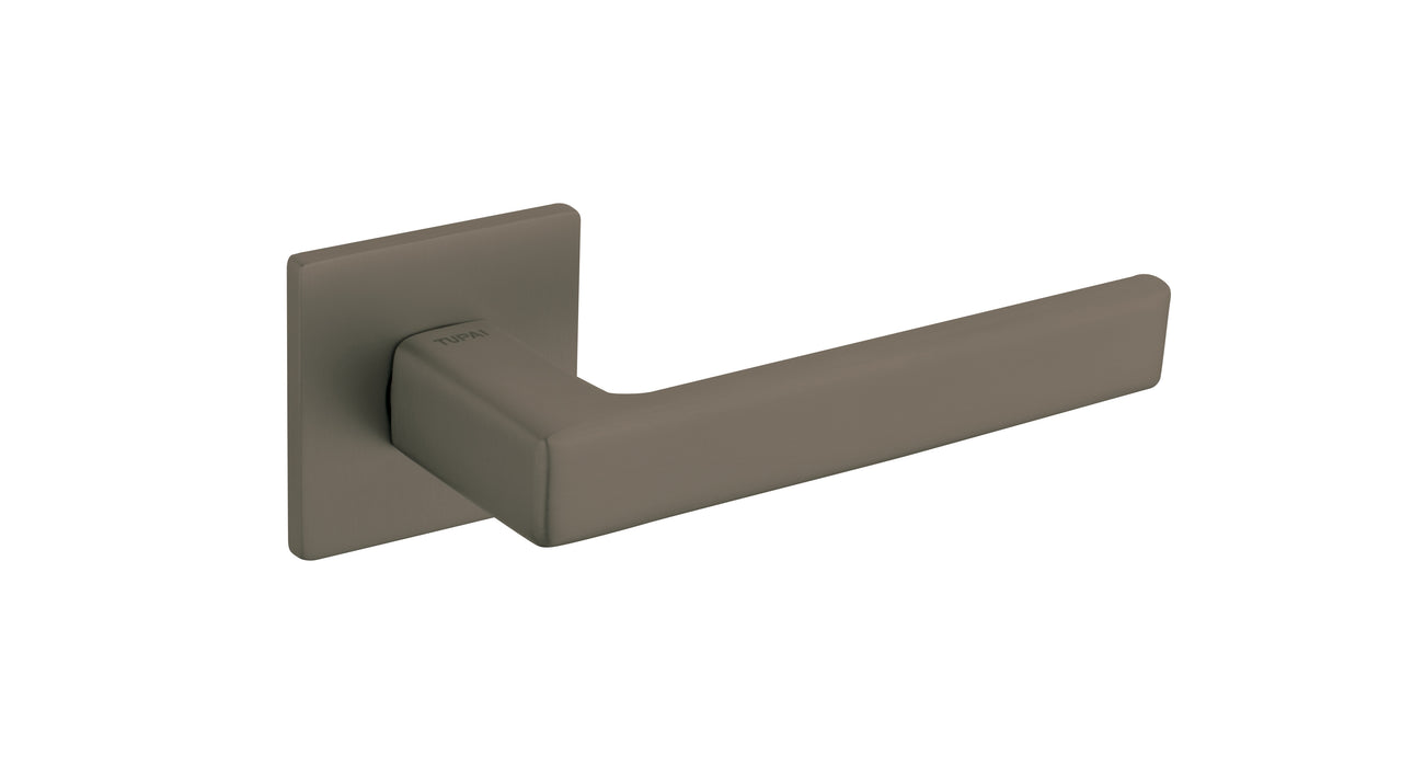 Tupai Rapido 5S Line Portel Lever Door Handle on 5mm Slimline Square Rose - Titanium