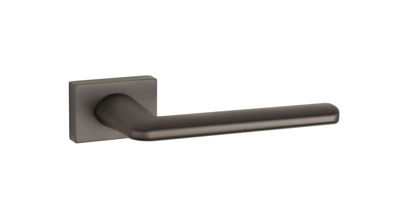 Tupai Rapido RetaLine Tavira Lever Door Handle on Long Rose - (Without Decorative Plate) - Titanium