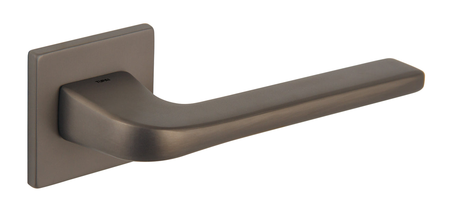 Tupai Rapido 5S Line Canha Lever Door Handle on 5mm Slimline Square Rose - Titanium