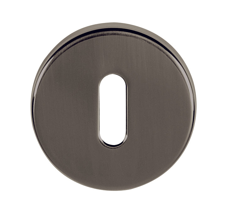 Tupai Rapido CurvaLine Key Escutcheons on Round Rose - Titanium