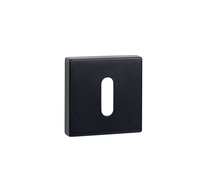 Tupai Rapido Curva/QuadraLine Key Escutcheons on Square Rose - Pearl Black