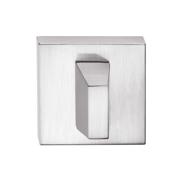 Tupai Rapido Curva/QuadraLine WC Turn and Release on Square Rose - Satin Chrome