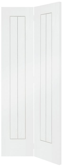 White Suffolk Bi-Fold Primed Internal Door