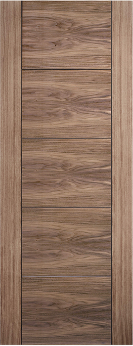 Walnut Vancouver 5 Panel Pre-Finished Internal Door