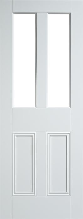 White Malton Unglazed 2 Light Primed Internal Door