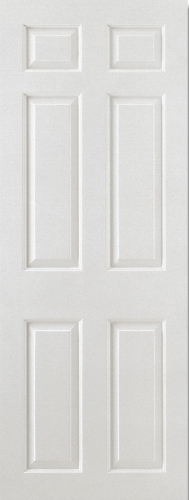 White Moulded Smooth 6 Panel Square Top Primed Internal Door