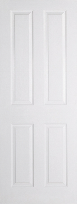 White Moulded Textured 4 Panel Primed Internal Door