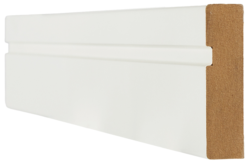 White Primed Architrave Single Groove Primed